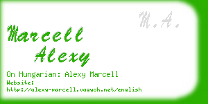 marcell alexy business card